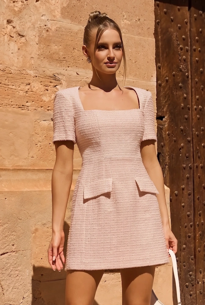 Sloane Rosa - Minikleid mit Schulterpolstern