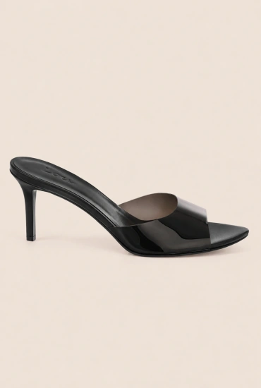 Femi - Black heels with transparent strap