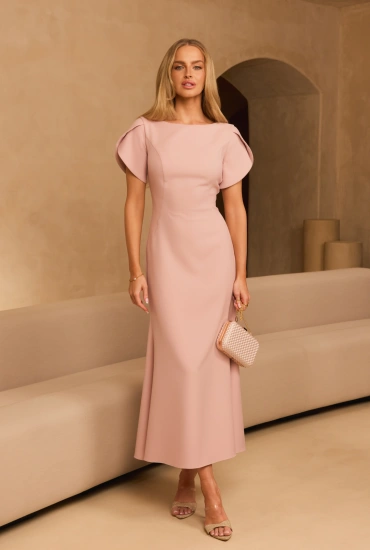 Vendula – pink maxi dress with loose sleeves