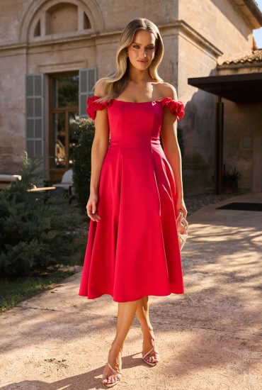 Roana - midi dress with corset and underwire