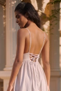 Kamalla Grau - Maxikleid im natürlichen Stil