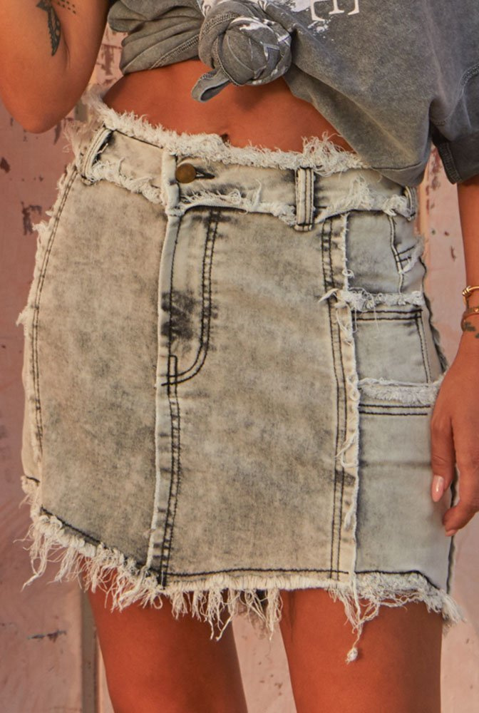 Moseka - hip skirt in shades of gray