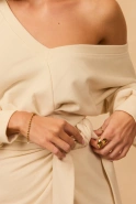 Sunira – cream mini sweatshirt dress