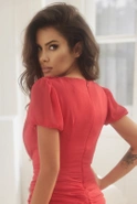 Susanita Rot - Minikleid mit Rüschen und Büffeln