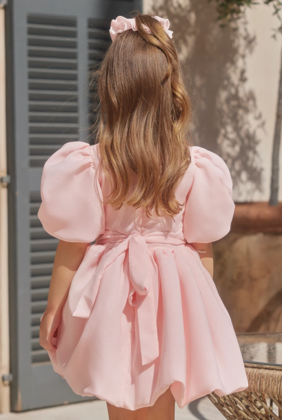 Nela - Children's Dress with Buffs and Bombshell Bottom + Decorative Hair Eraser.