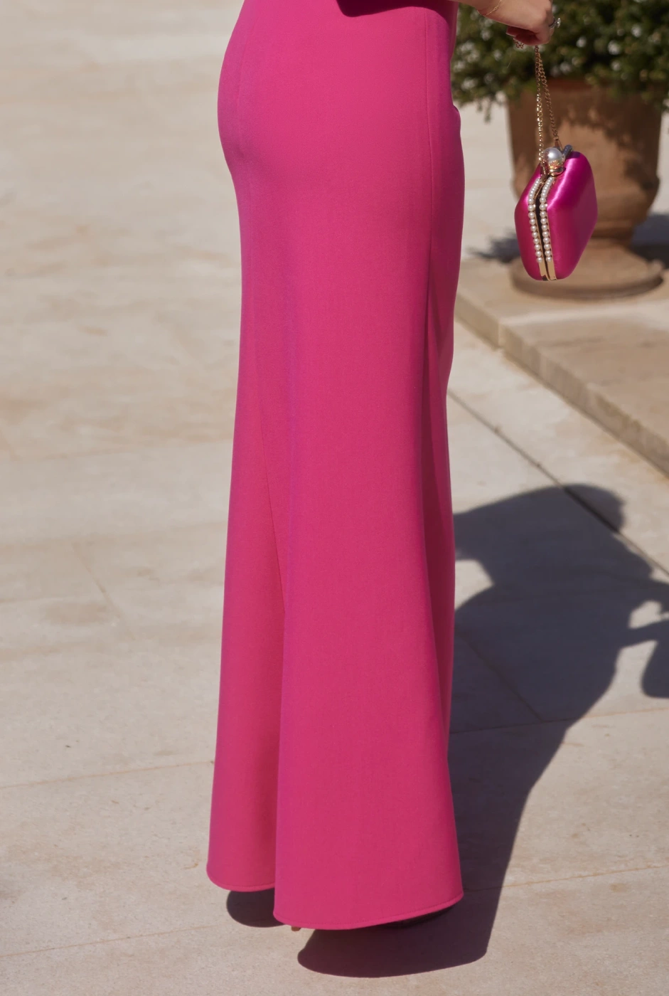 Marcelina - Corset Maxi Dress with Draping and Floral Applique