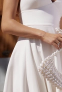 Ophelia White - airy midi dress in a shade of white