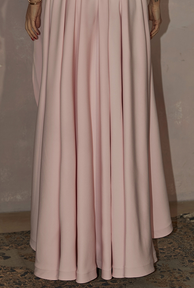 Bride - rosa langes Kleid