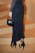 Taruna - Black midi dress with brocade