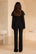 Quelo – schwarze Hose mit hohem Bund
