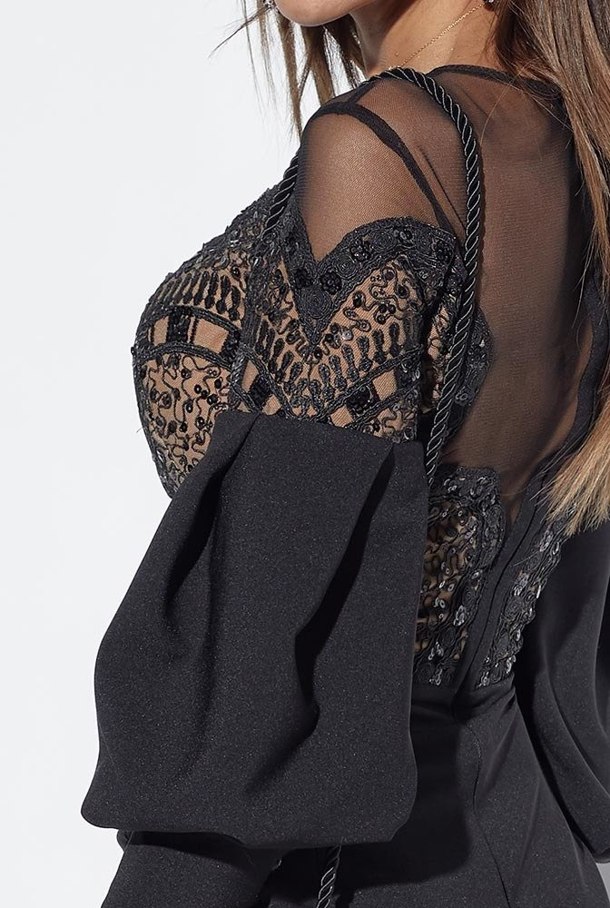 JACKIE - BLACK LACE DRESS