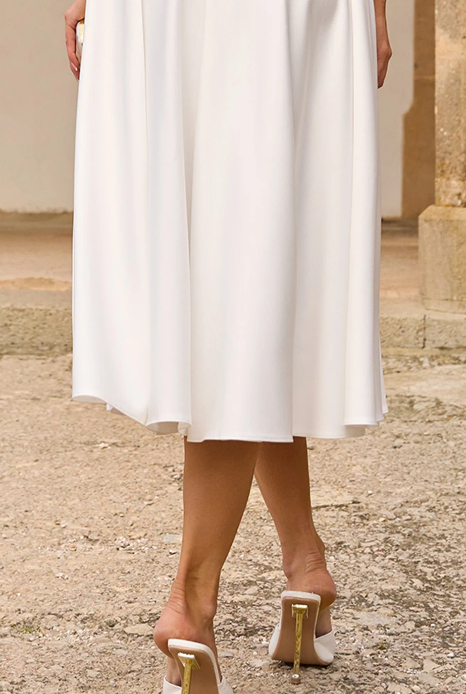 Glimer - asymmetrisches Brautkleid 