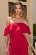 Sodella – rotes Maxikleid im spanischen Stil