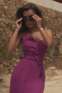 Medea - Korsett und Midirock Set in fuchsia