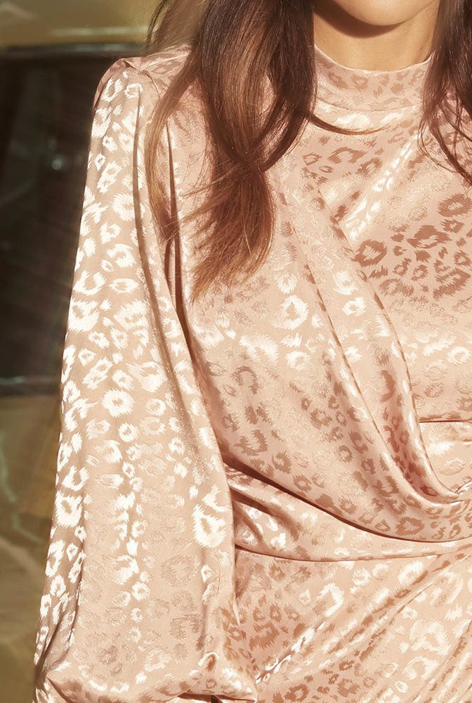 Farro - pink dress with a print