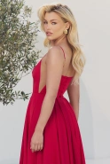 Lizbeth - rotes Midikleid mit ausgestelltem Schnitt