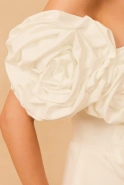 Tinsley – corset mini dress with hand-arranged flowers