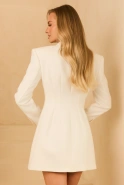 Zissa – ecru mini blazer dress