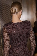 Celtia – brown sequin mini dress
