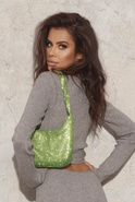 Minerva - midi asymmetry in gray knitwear