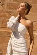 Zobia - asymmetrical mini dress with drapes