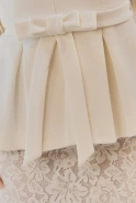 Lurdes – off-white set: blouse + skirt