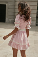 Gerda - Boho-Kleid mit cremefarbener Spitze