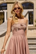 Cosala – corset midi dress with floral embellishment
