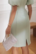 Marion - Elegantes mintfarbenes Midikleid