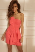Julietta Raspberry - Minikleid mit Korsett-Oberteil und romantischem Jabot