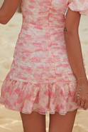 Roma - Kleid mit Blumendruck in Rosatönen
