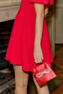 Xylem - Rotes Minikleid mit bauschigen Ärmeln
