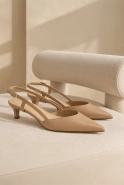 Vianna – beige Pumps mit niedrigem Absatz