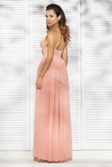 Alissa - lachsfarbenes langes Kleid