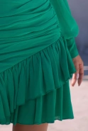 Clementine Green - aesthetics of drapery in a mini dress