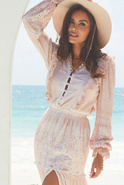 Maeve - Maxikleid im Boho-Stil in Puderrosa