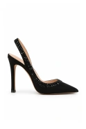 Monse – schwarze Pumps mit glitzerndem Finish