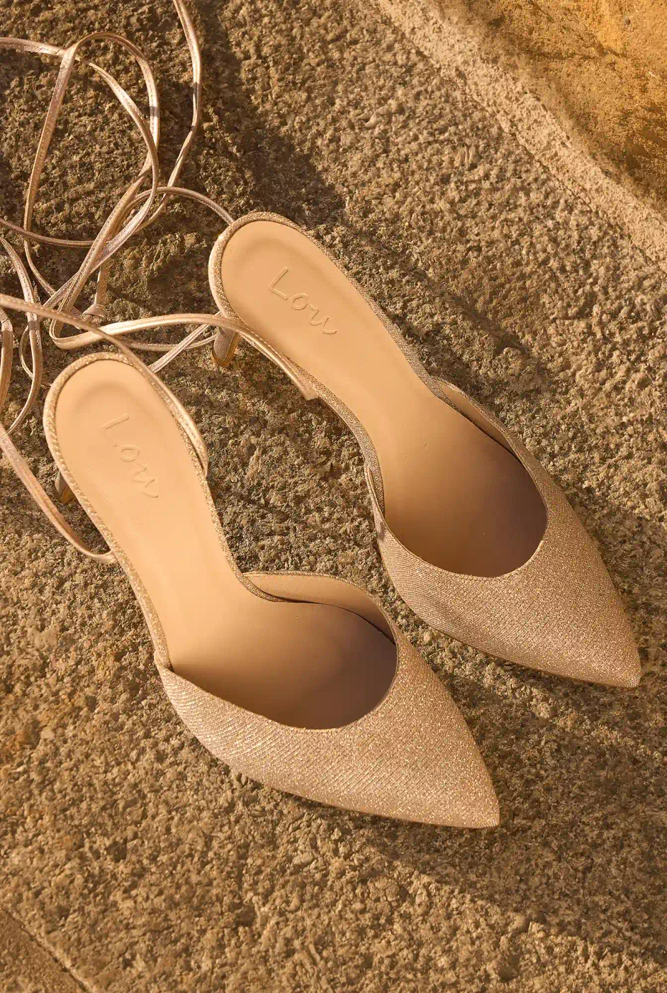 Shine - stilettos with ties