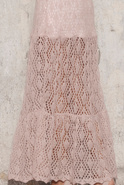 Willow - pink maxi knit dress