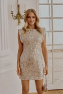 Beyza - Silver Sequin Mini Dress