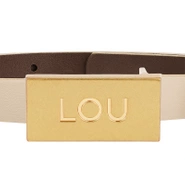 Lita Belt - Damengürtel in Ecru-Tönen mit exklusiver Goldschnalle