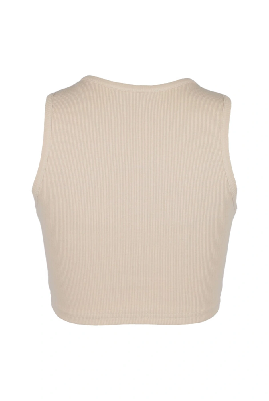 Saura - a short beige strapless top