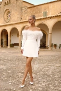 Becky - Kleid mit Federn und ausgestelltem Unterteil