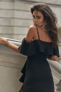 Fernanda Schwarz - Maxikleid im Schwarz mit einem Charakter