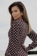 Zakija – braunes Mini-Kleid mit Peplum
