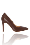 Paris - Classic Leather pumps in Chocolate shade