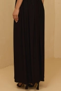 Krolo - Black Maxi Dress with Brocade