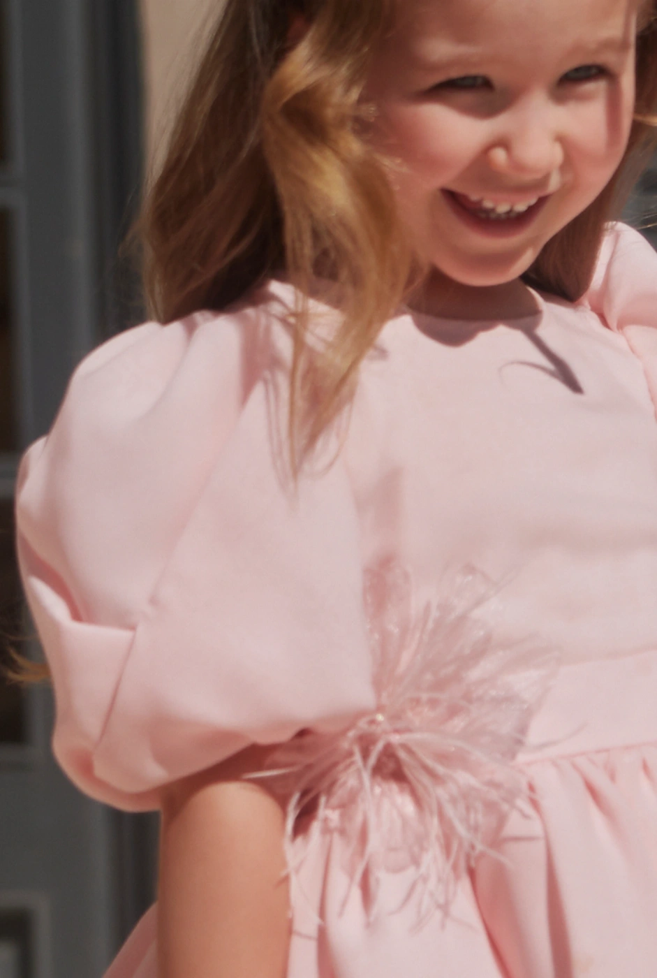 Nela - Kinderkleid mit Bommel und Bombendessous + dekorativer Haarreif