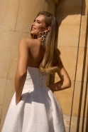 Skyler - Midi-Brautkleid mit Korsett und Spitze