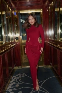 Luciana – rotes Maxikleid mit Schleifen